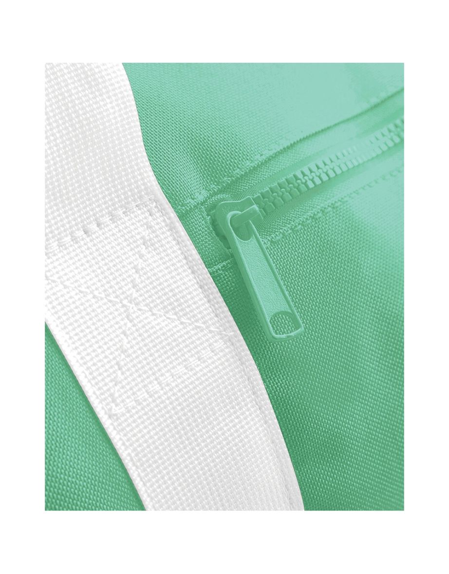 Bagbase Plain Varsity Barrel / Duffle Bag (20 Litres) - Mint Green/Off White - 2