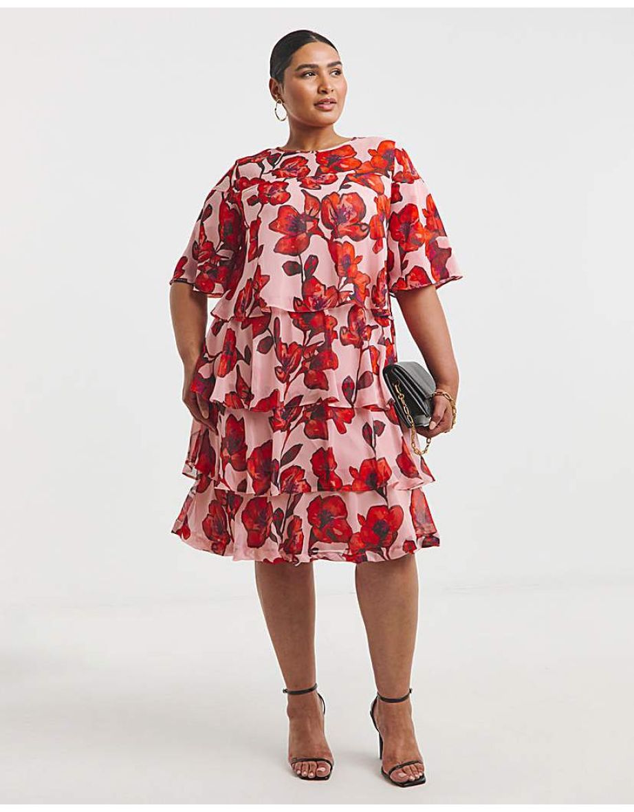 Joanna Hope Tiered Shift Dress
