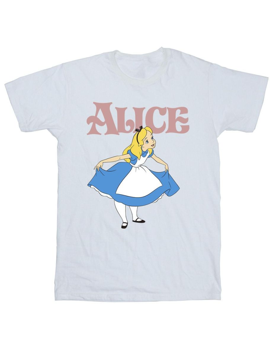 Disney Girls Alice In Wonderland Take A Bow Cotton T-Shirt - White - 1