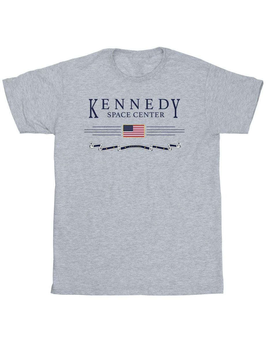 NASA Mens Kennedy Space Centre Explore T-Shirt - Sports Grey