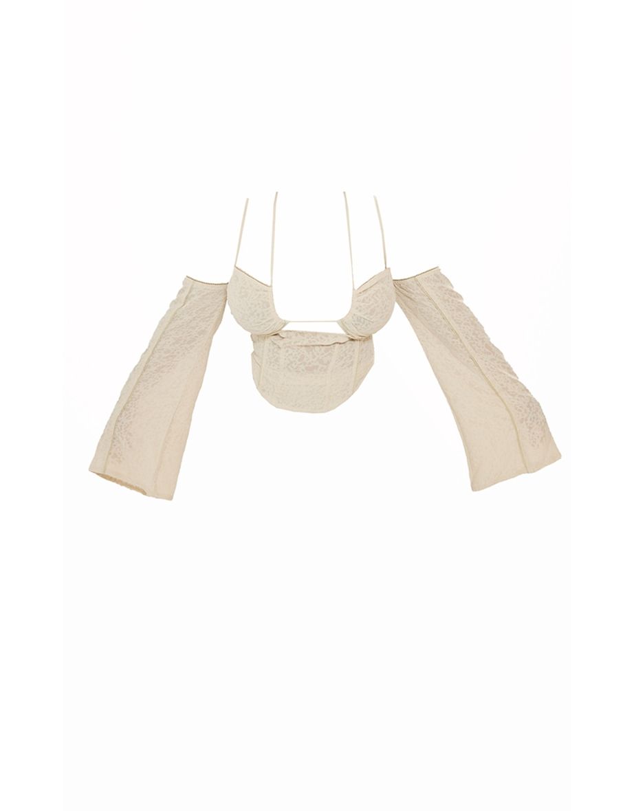 Plus Stone Distressed Underwired Corset Top - 4