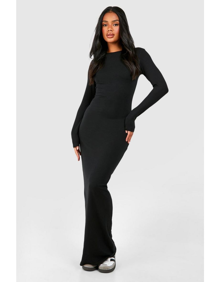 Long sleeve black bodycon maxi dress best sale