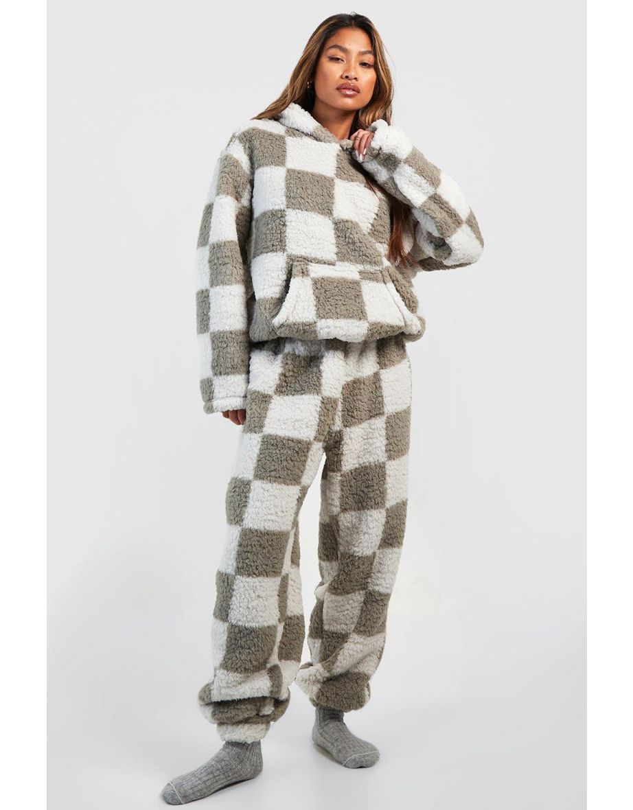 Premium Fleece Checkerboard Joggers