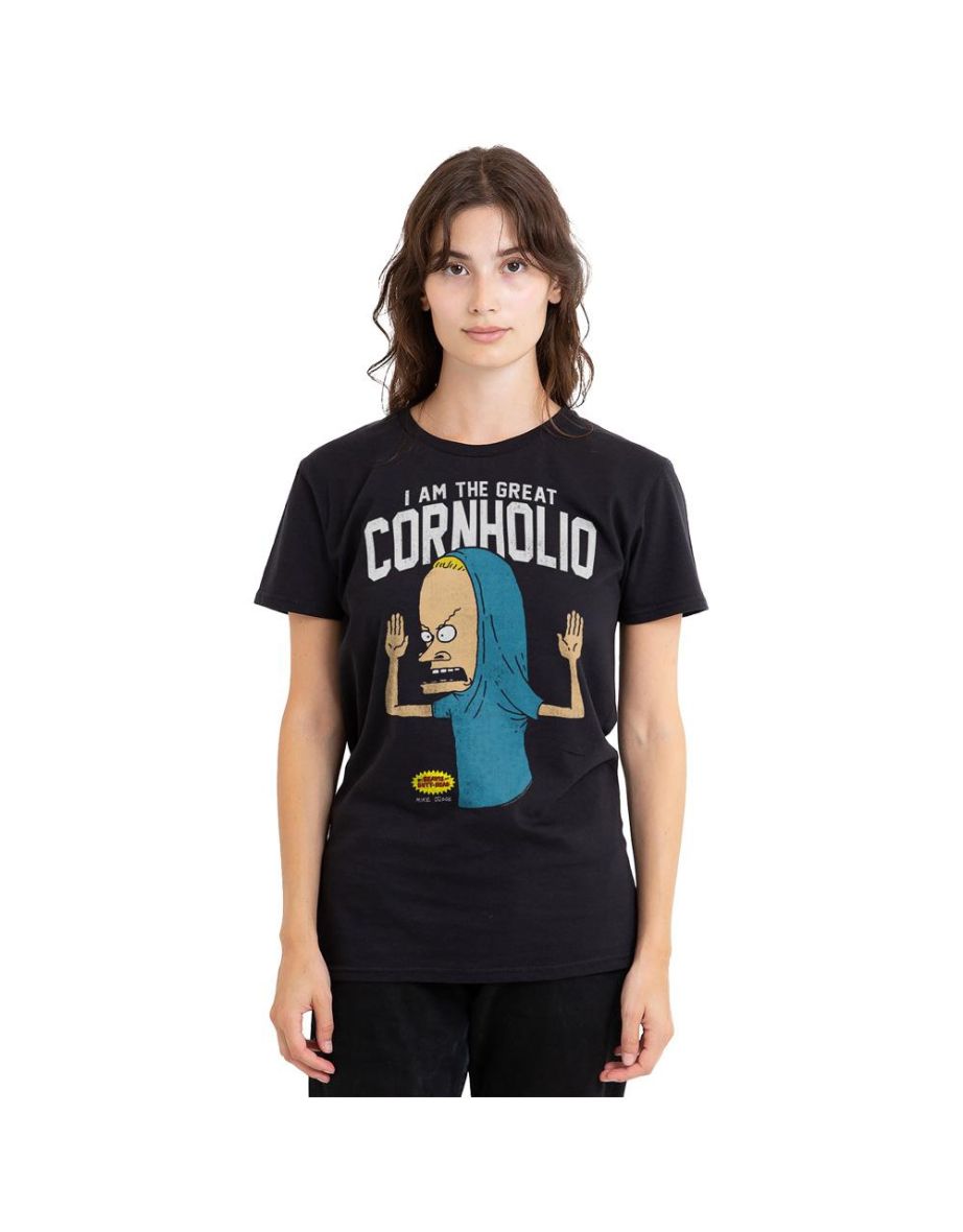 Beavis & Butthead Unisex Adult Cornholio T-Shirt - Black