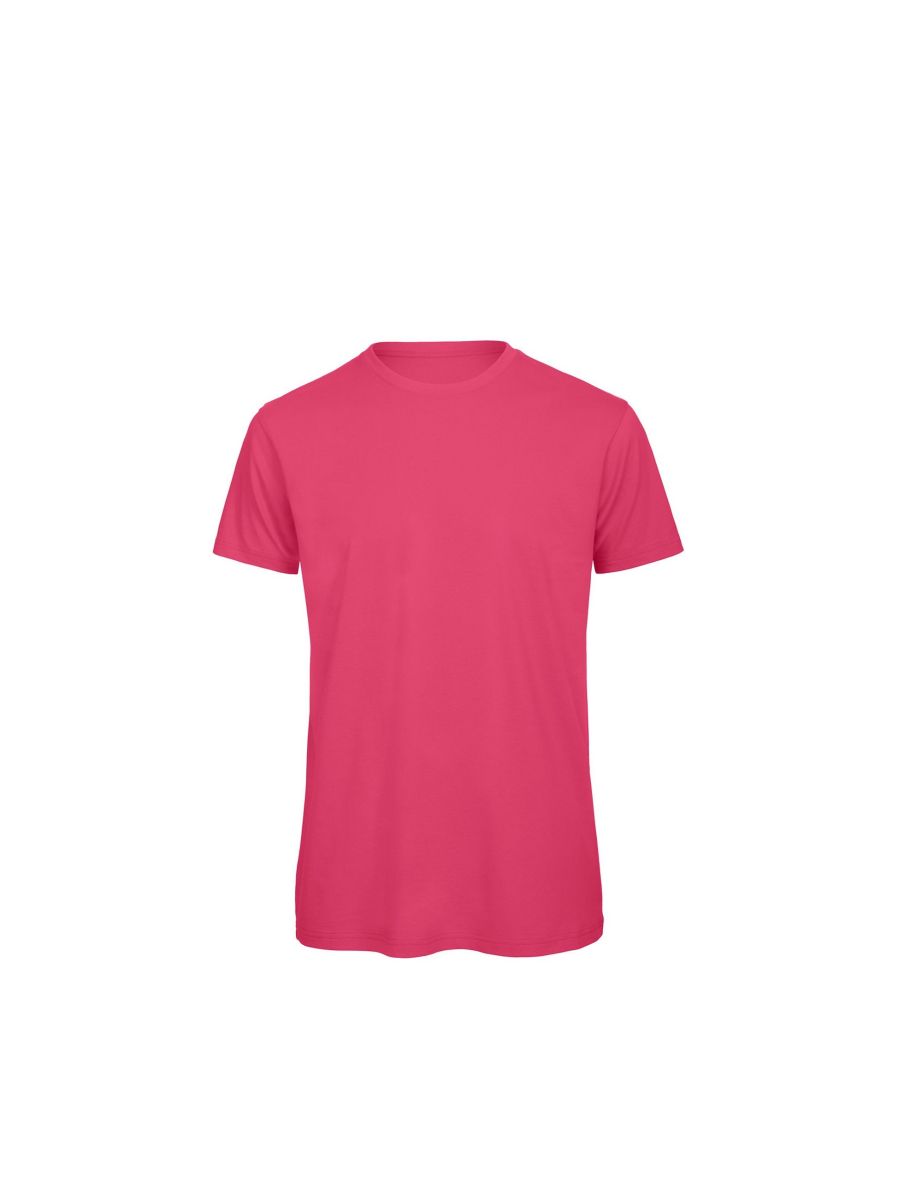 B&C Mens Favourite Organic Cotton Crew T-Shirt - Fuchsia