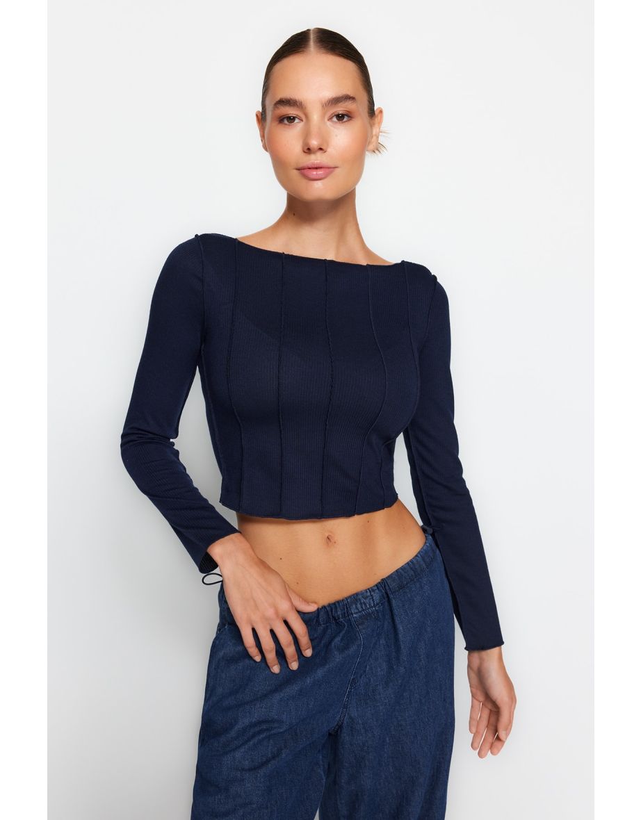Blouse - Dark blue - Slim fit