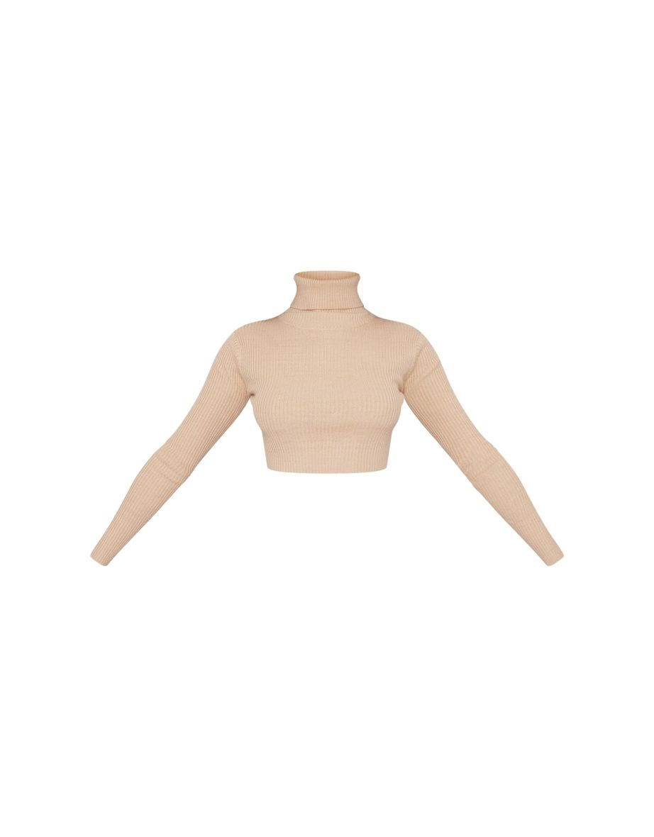 Petite Stone Basic Knit Roll Neck Jumper - 4