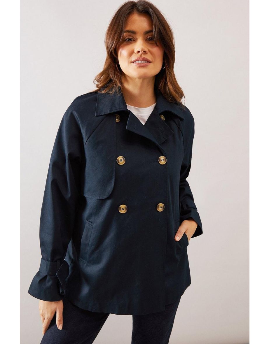 Cropped Trench Jacket - 3
