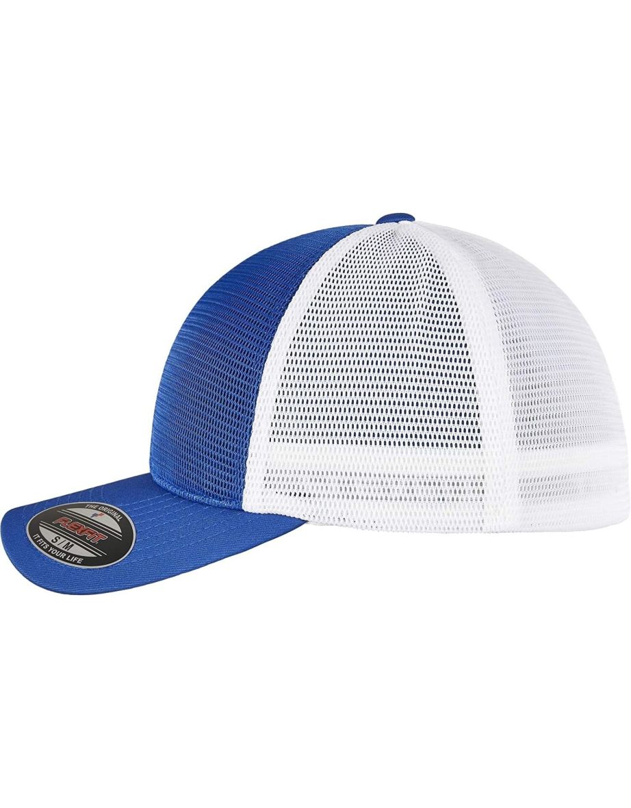 Flexfit Unisex Adult Omnimesh Mesh Two Tone Cap - Royal Blue/White - 2