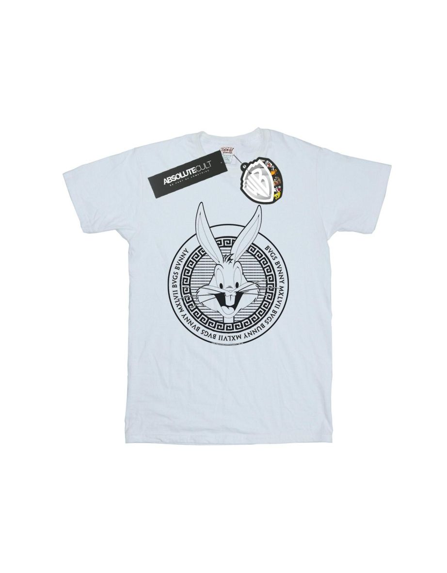 Looney Tunes Boys Bugs Bunny Greek Circle T-Shirt - White