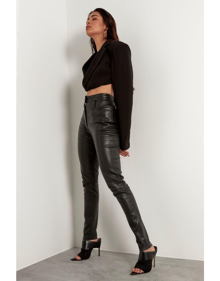 Premium Leather Skinny Trousers