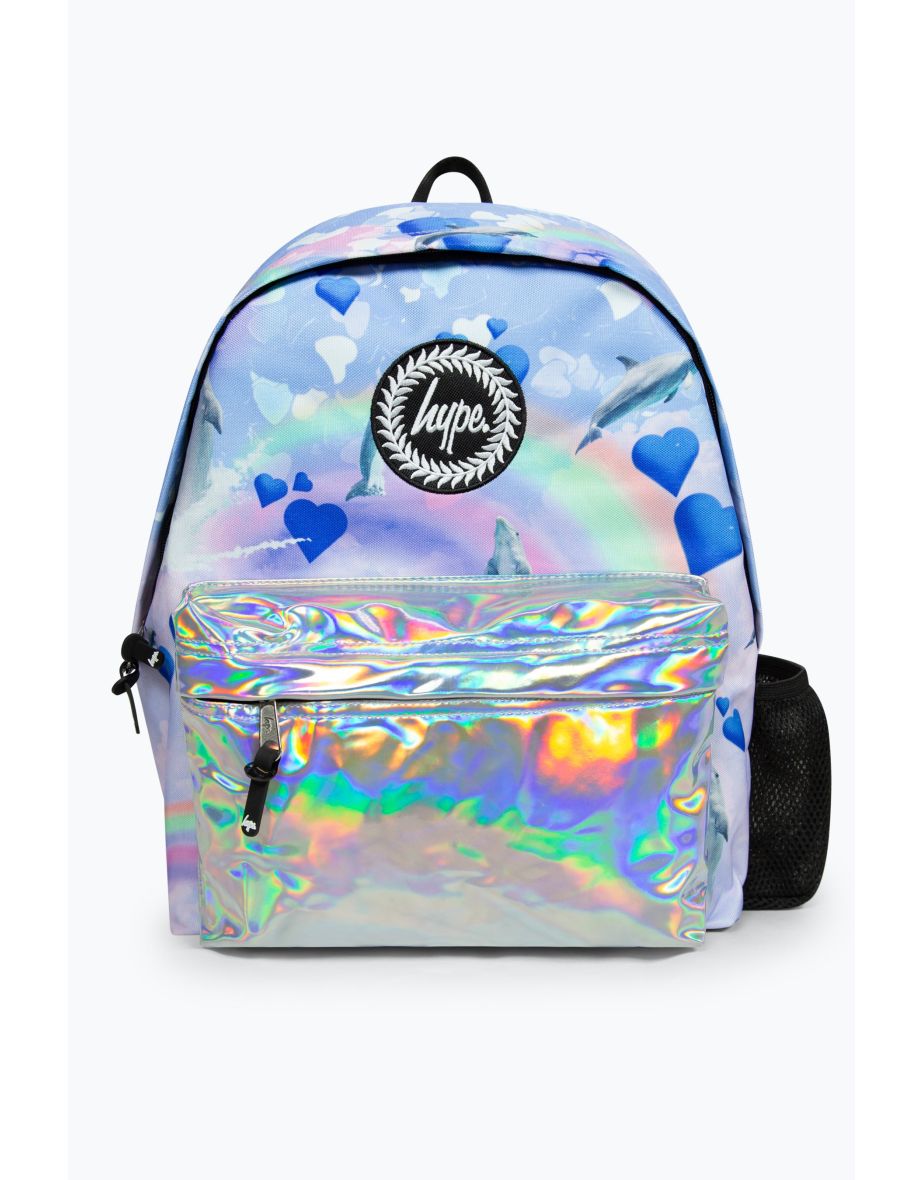 HYPE RAINBOW DOLPHINS BADGE BACKPACK