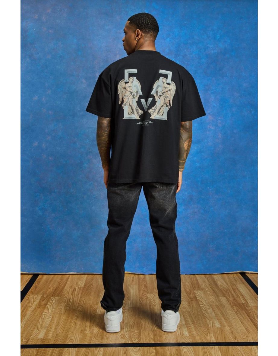 Oversized Heavyweight 'M' Cherub T-shirt - 2