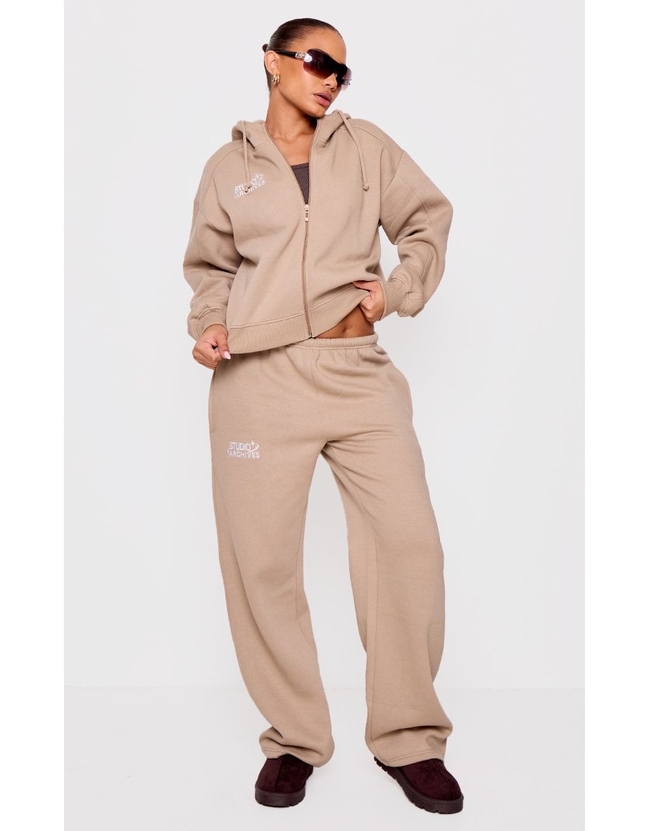 Petite Taupe Studio Archives Zip Up Hoodie
