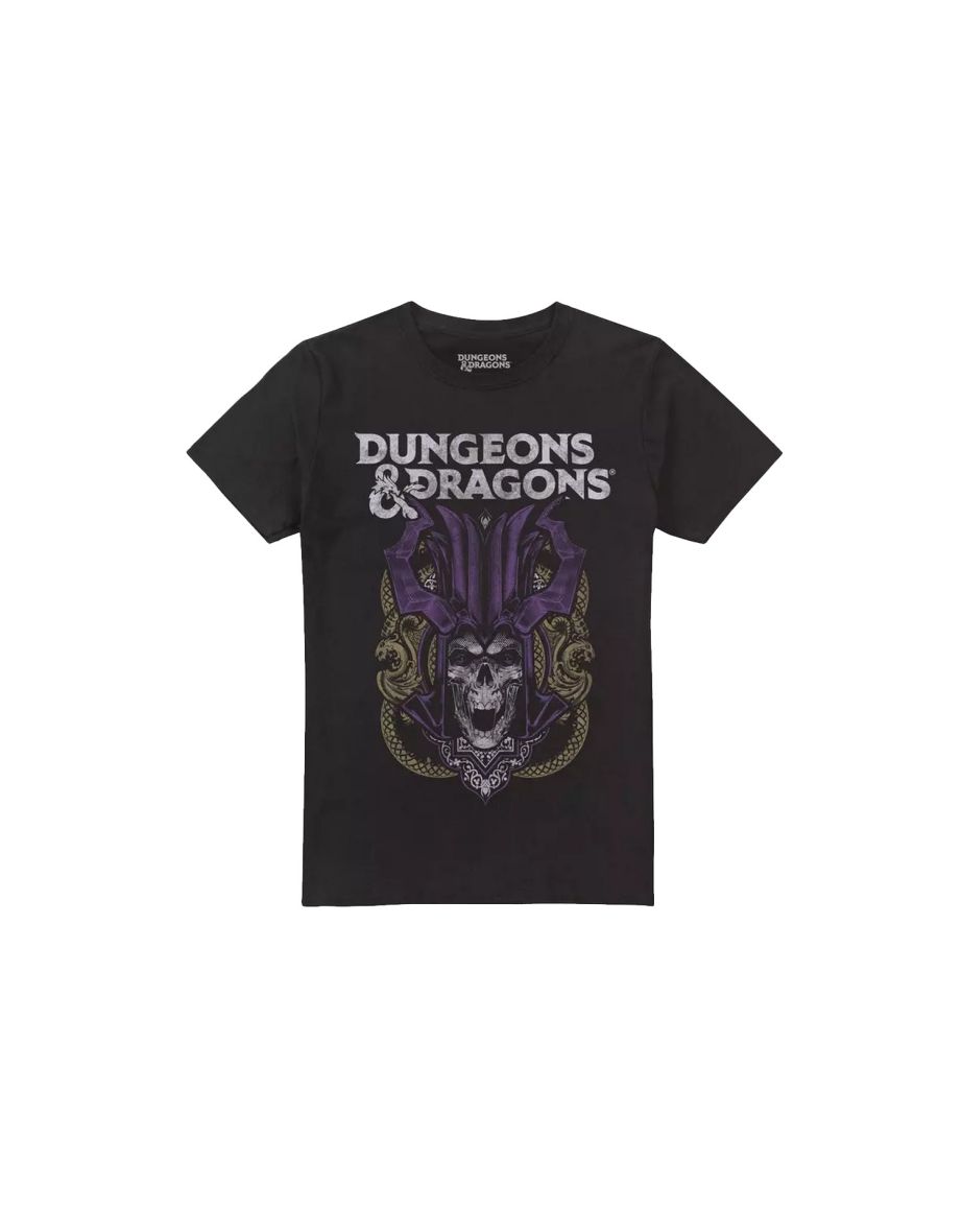 Dungeons & Dragons Mens Demi Lich Skull T-Shirt - Black