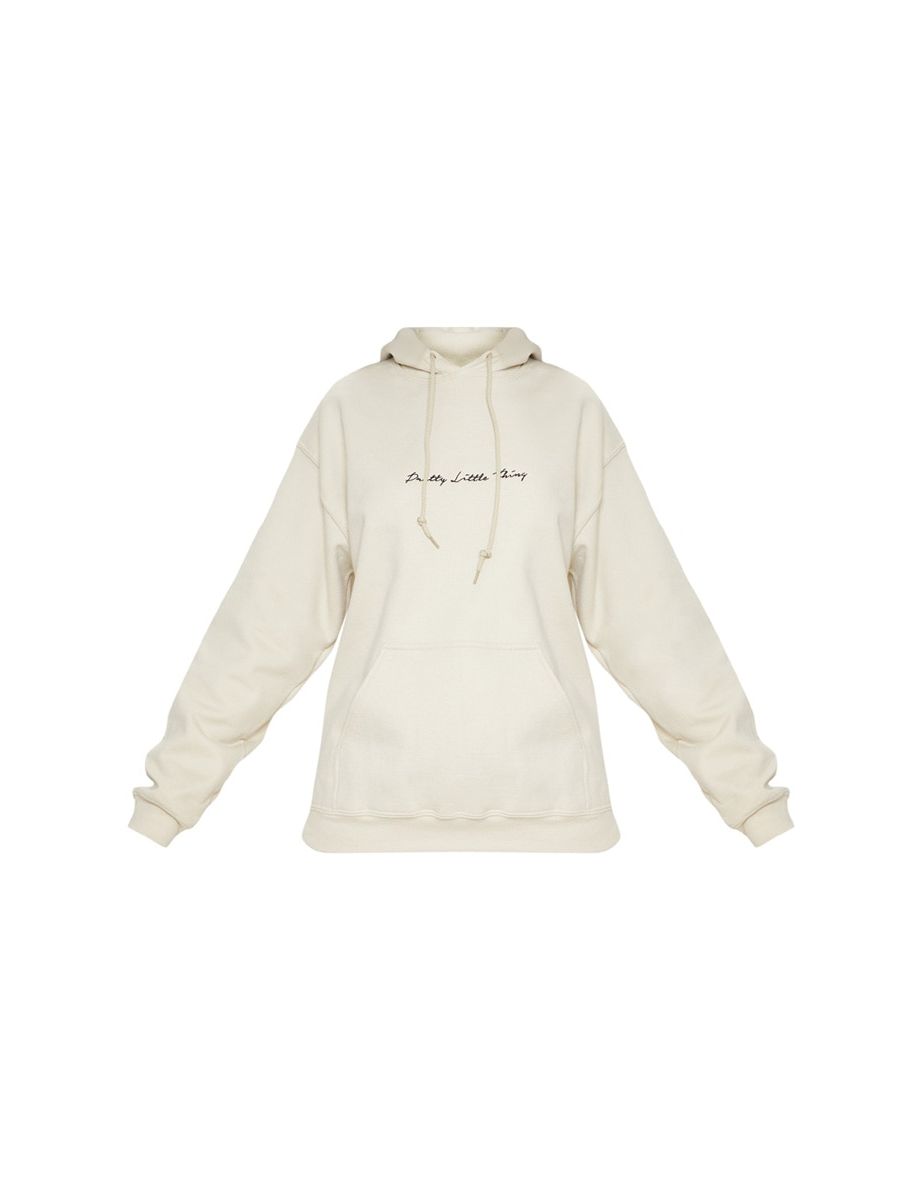 PRETTYLITTLETHING Sand Oversized Basic Sweat Hoodie - 4