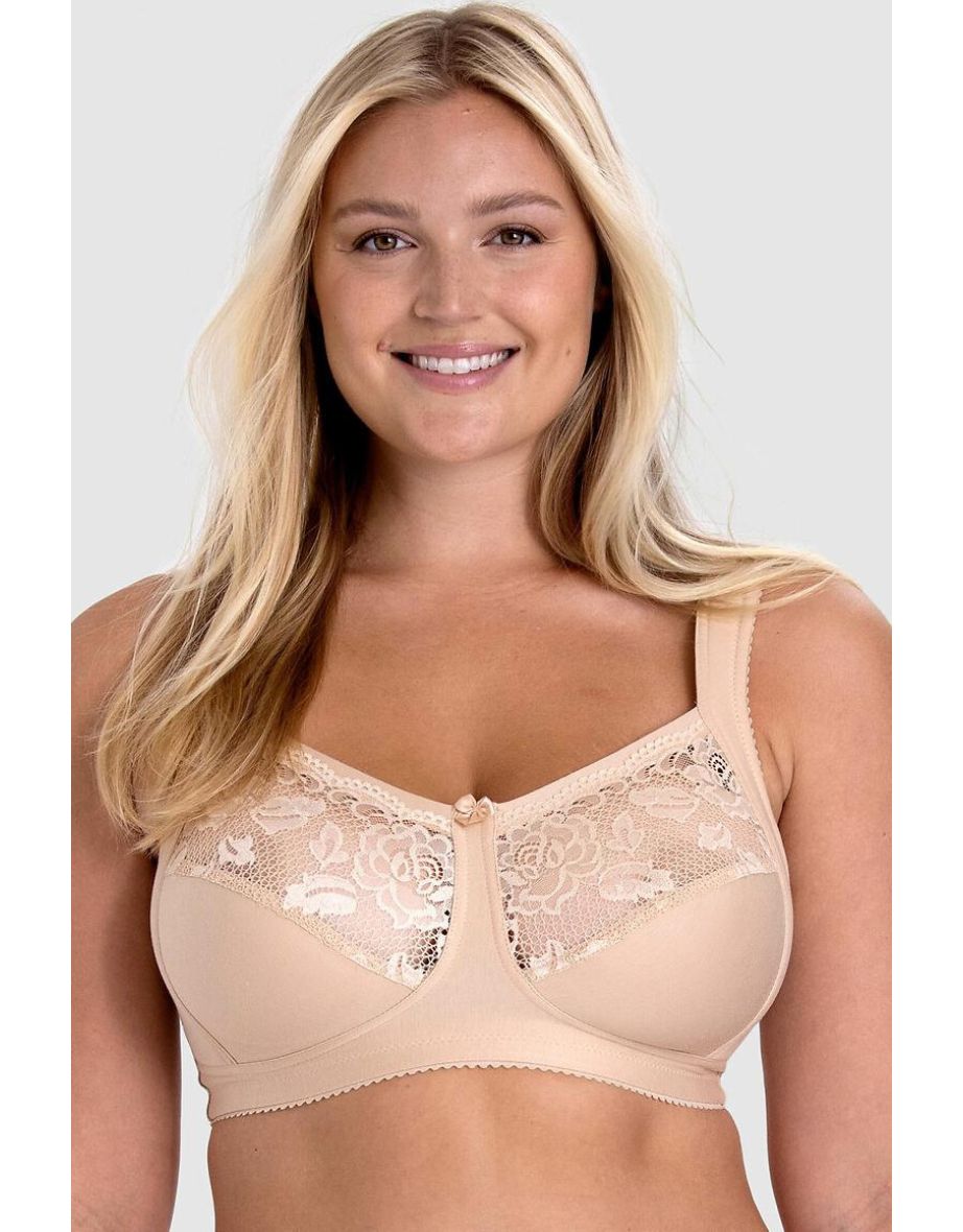 Non-Underwired Bra in Cotton Mix