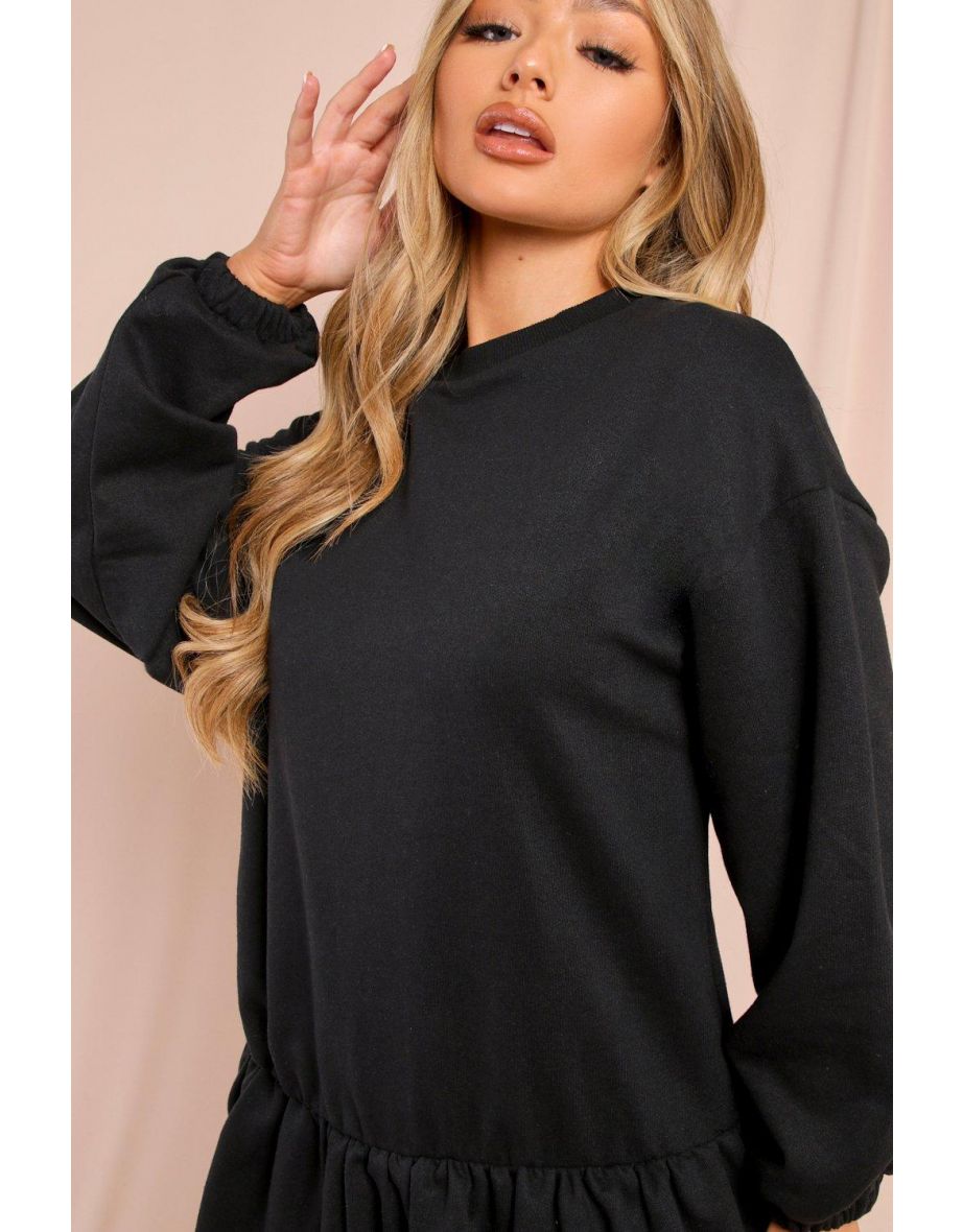 Ruffle Smock Sweatshirt Dress - 2