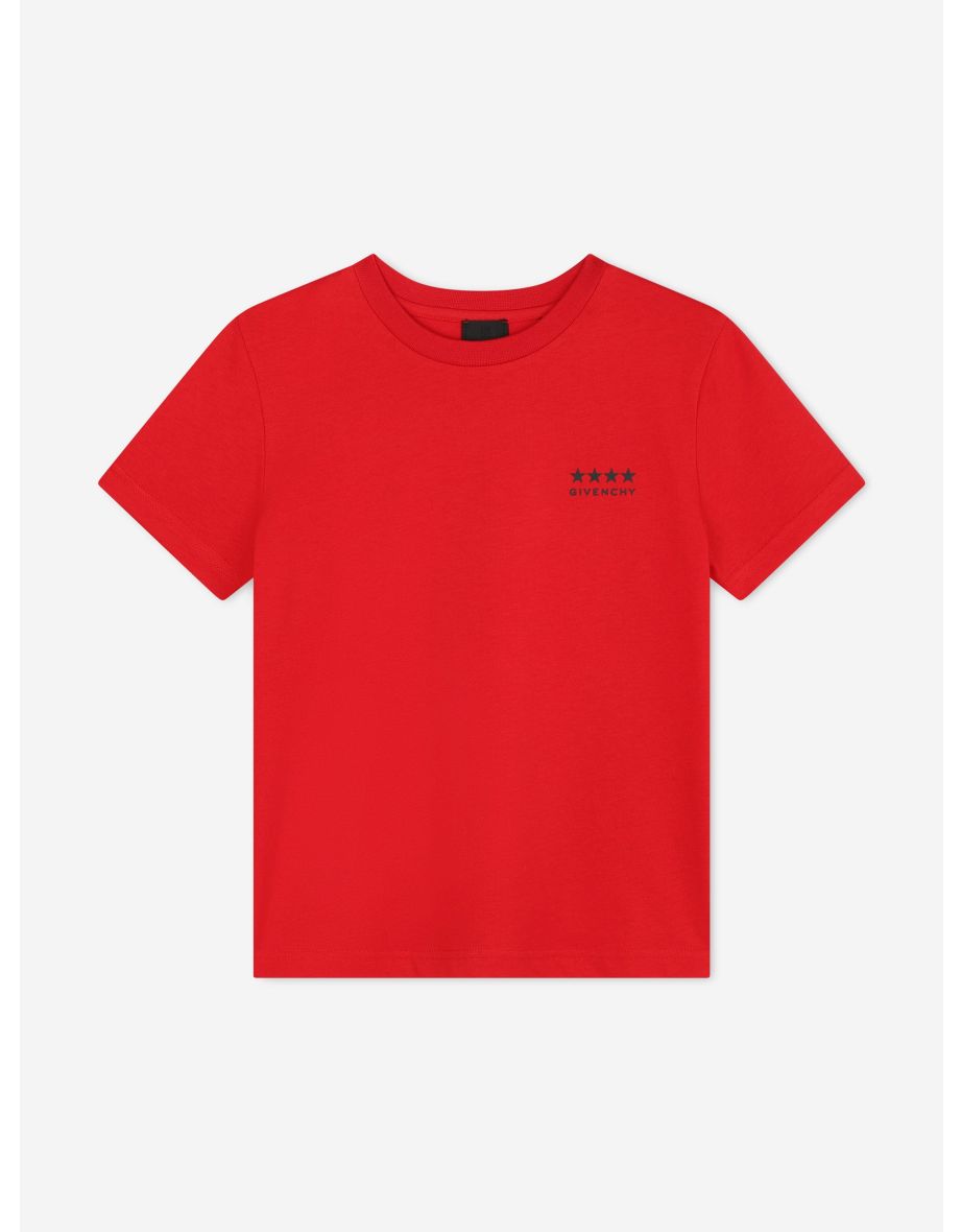 Shop Givenchy Boys Logo Print T Shirt in Red Online in Bahrain VogaCloset