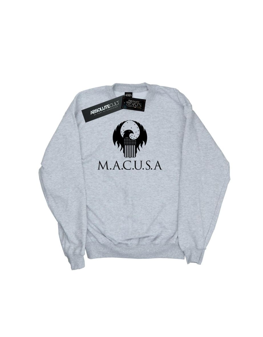 Fantastic Beasts Girls MACUSA Logo Sweatshirt - Sports Grey