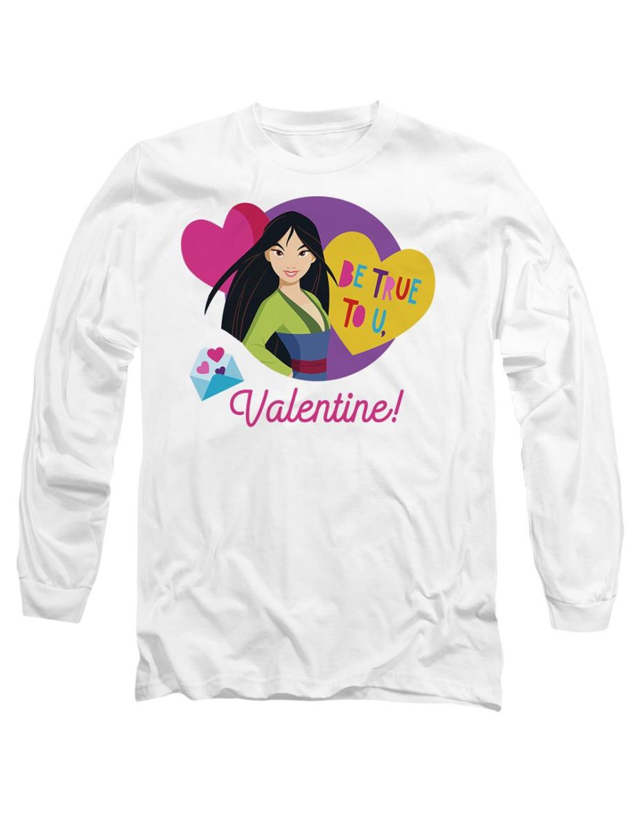 Disney Princess  Adult Be True To You Mulan Valentine`s Day T-Shirt - White