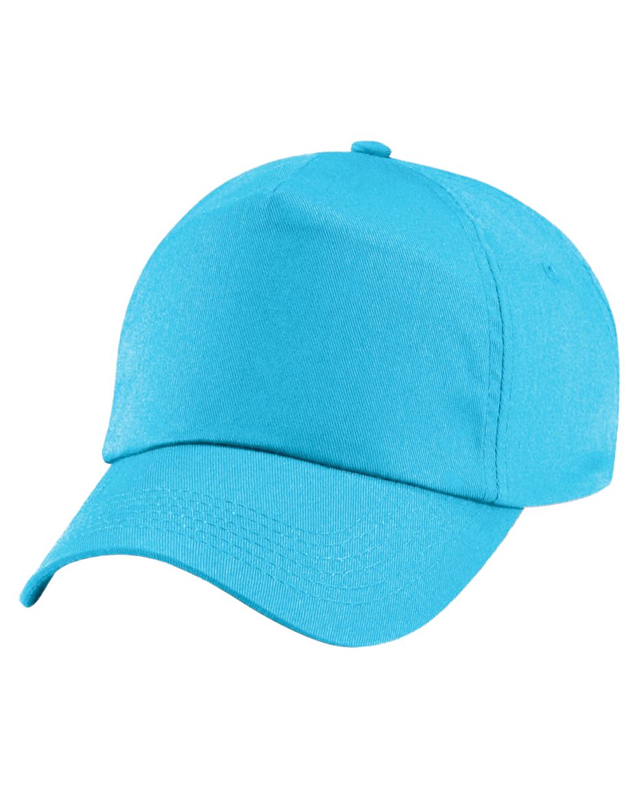 Beechfield Unisex Plain Original 5 Panel Baseball Cap - Surf Blue - 2