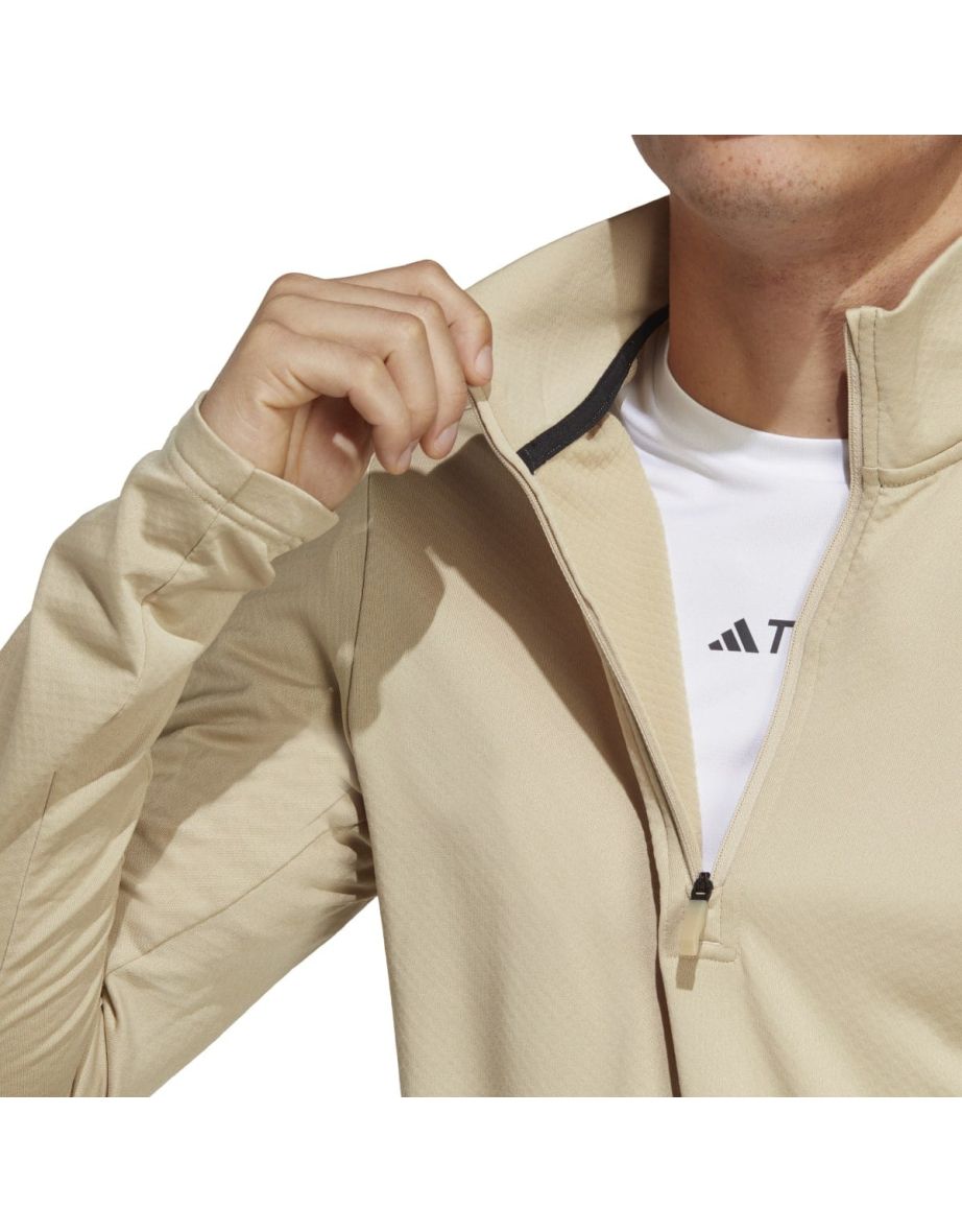 Men's adidas Originals Terrex Multi Half-Zip Fleece in Cream - 8