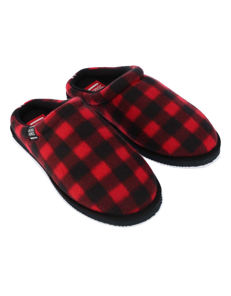 Mens discount checked slippers