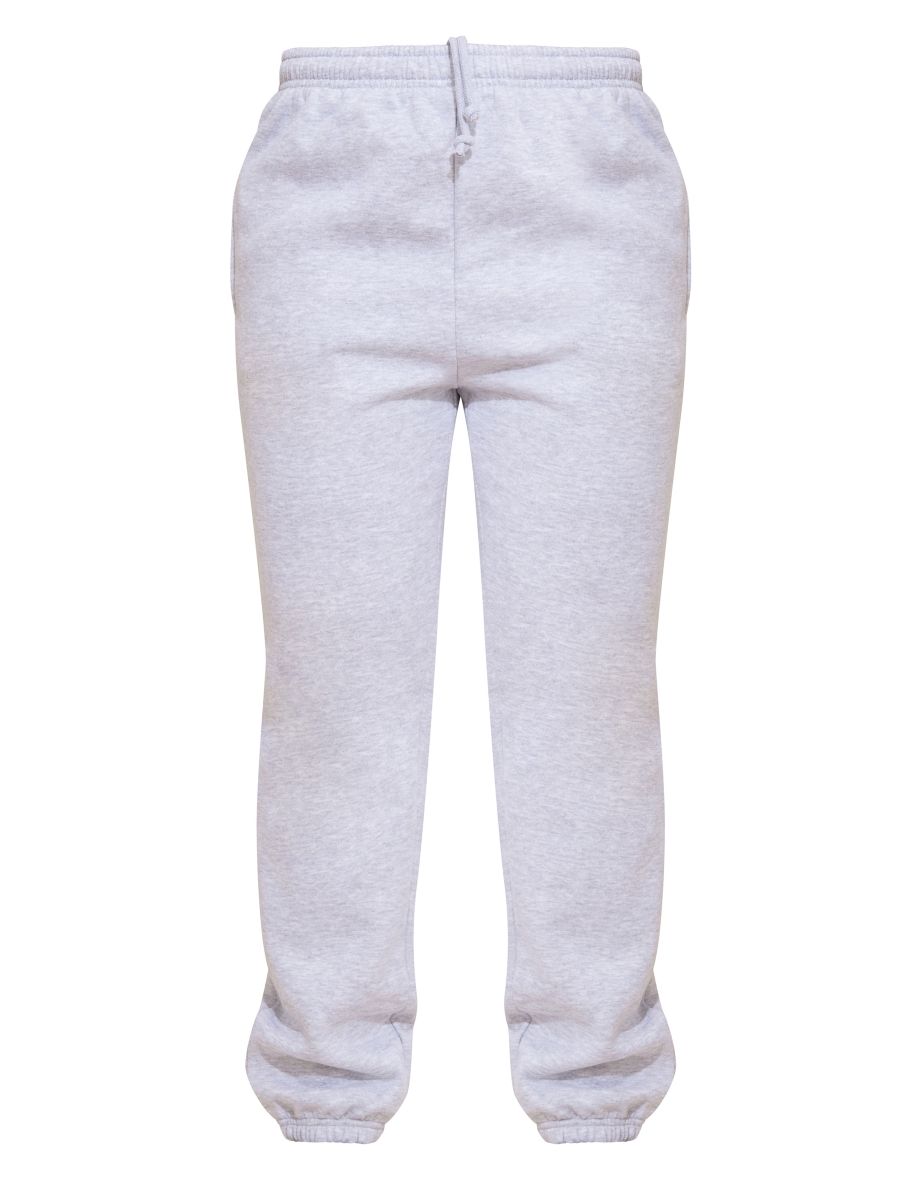 Ash Grey Cuffed Sweat High Waist Joggers - 4