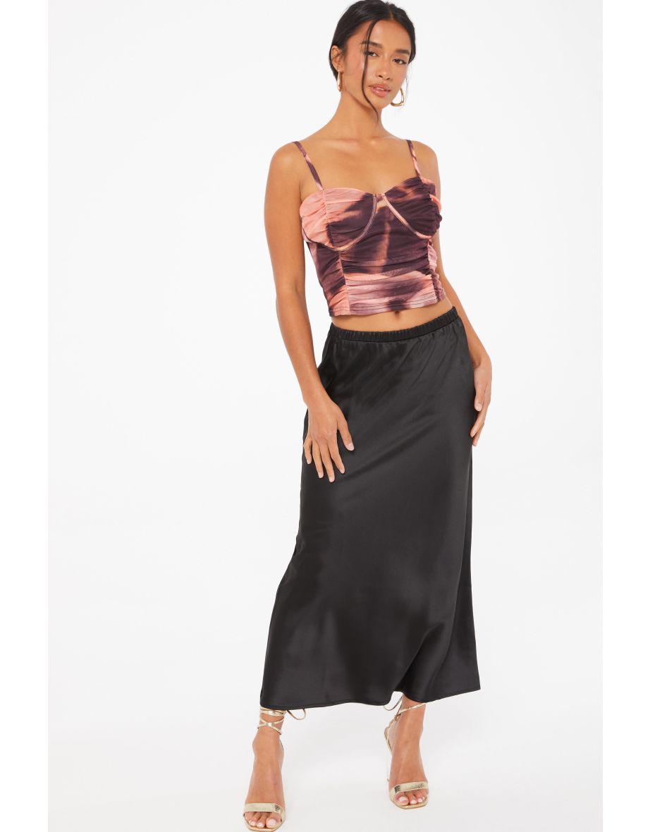 Oasis velvet bias outlet cut skirt