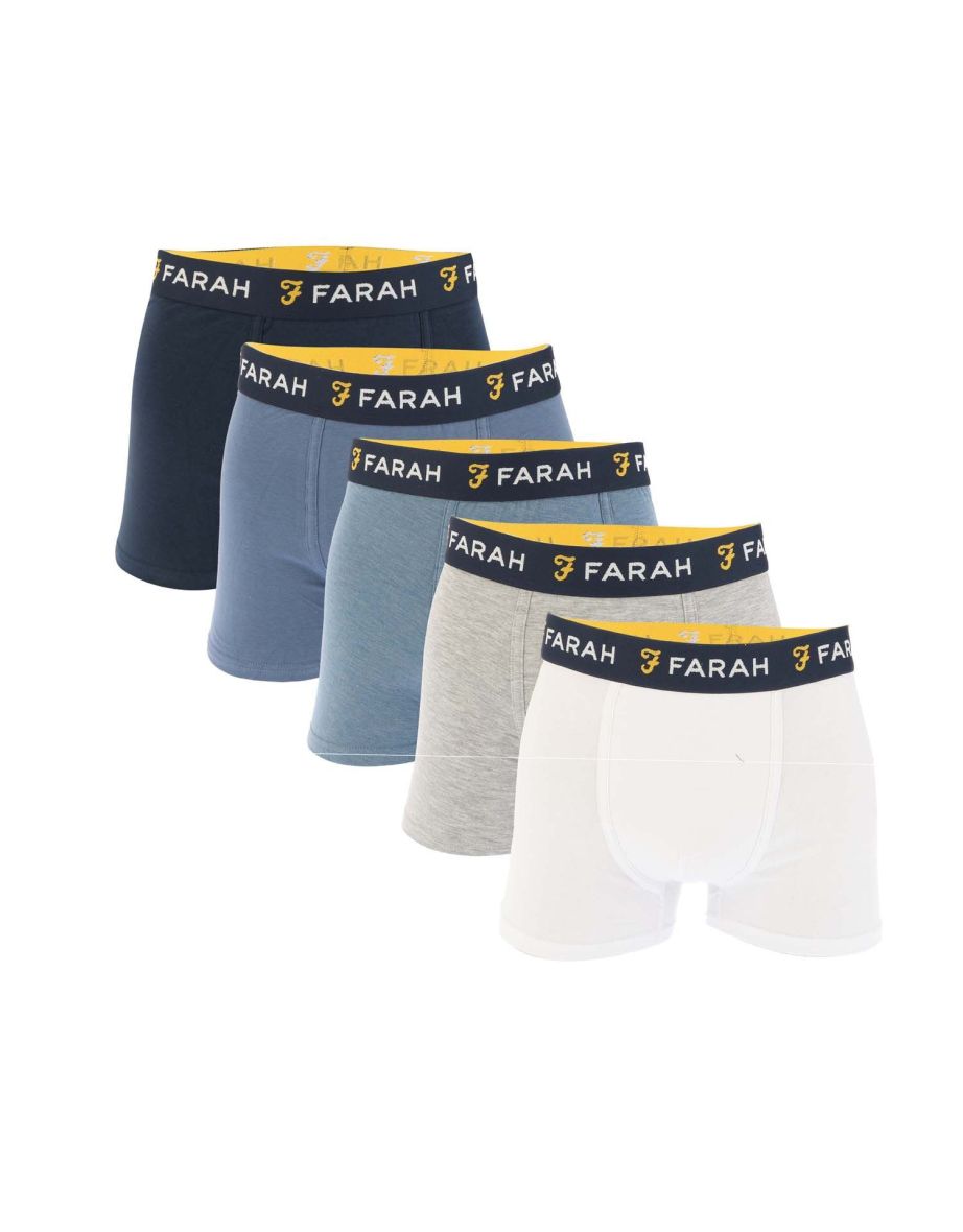 Men's Farah Delray 5 Pack Boxer Shorts in other