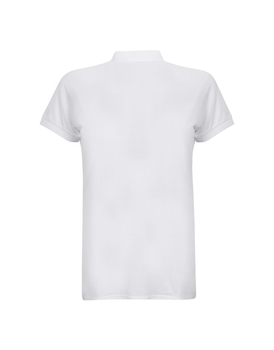 Henbury Womens/Ladies Micro-Fine Short Sleeve Polo Shirt - White - 1