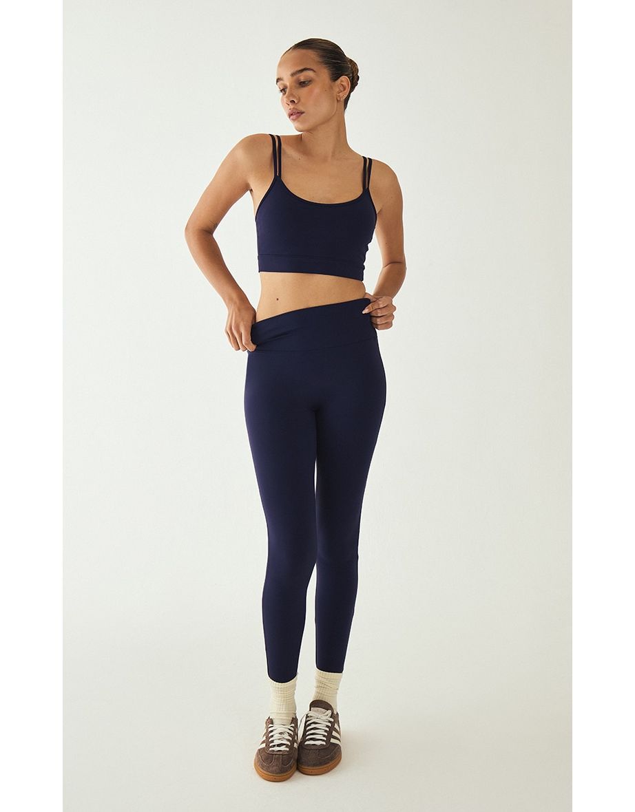 Navy Sculpt Longline Padded Sports Bra