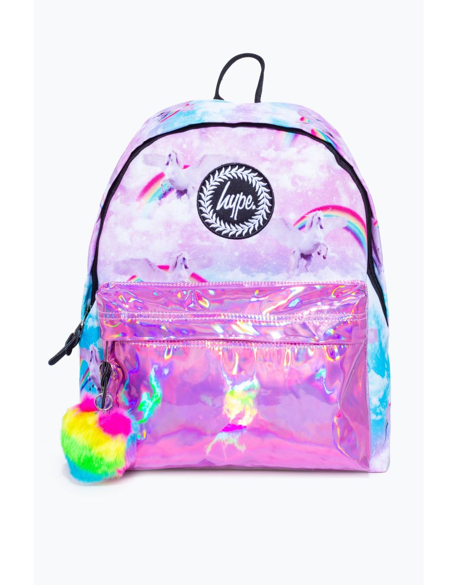 Hype rainbow cheap holographic backpack