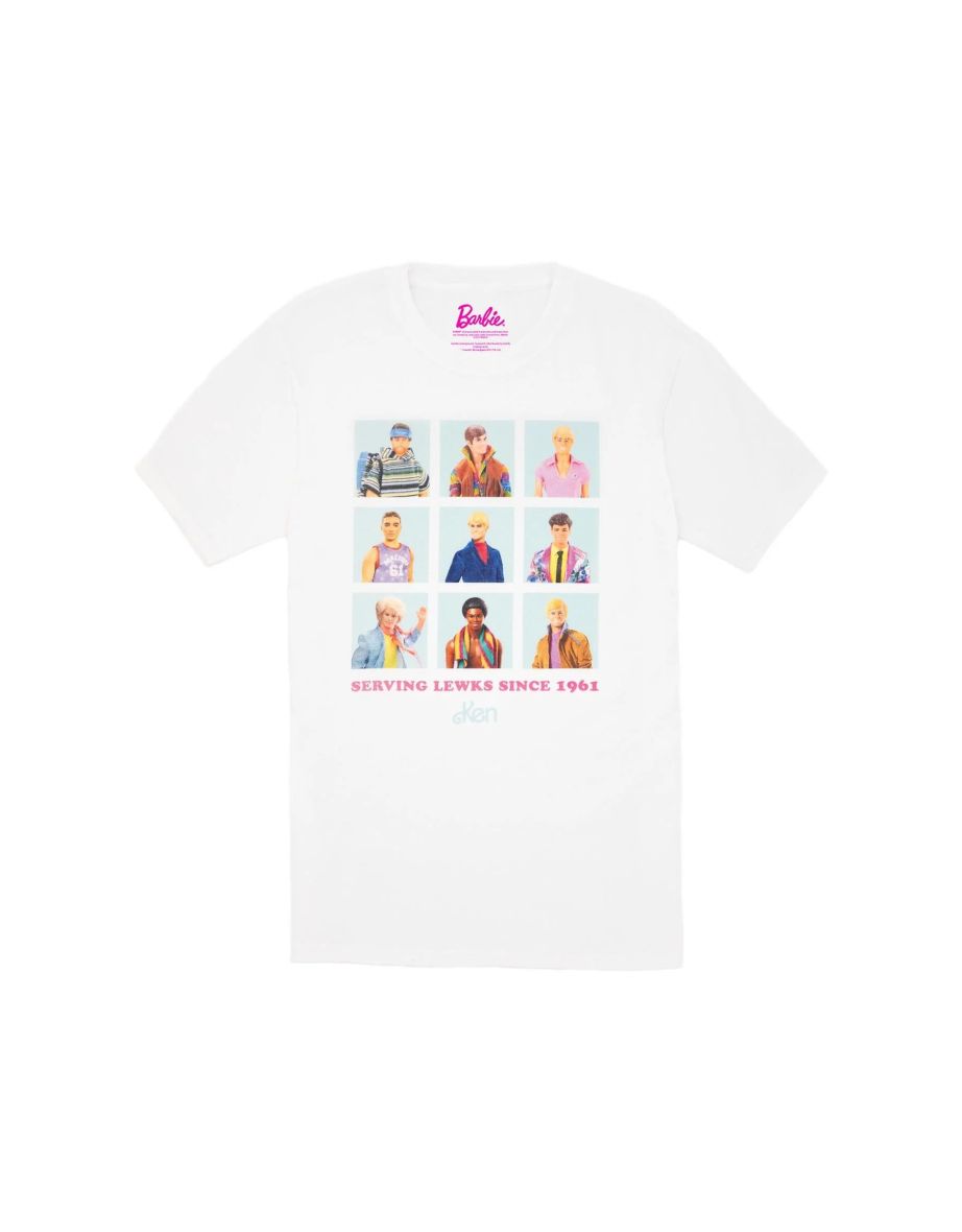 Barbie Mens Serving Lewks Since 1961 Ken T-Shirt - White