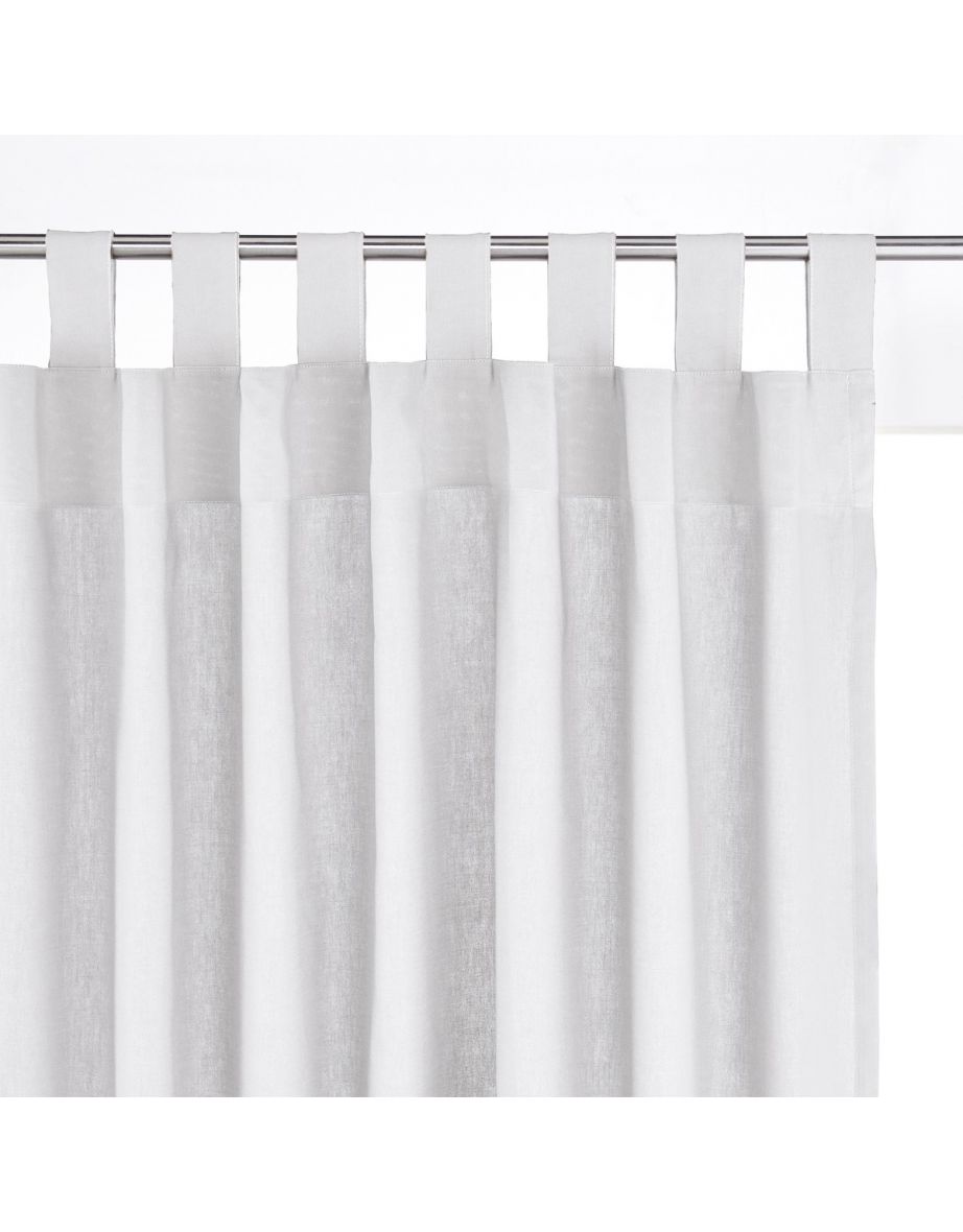 Cotton Tab Top Single Curtain