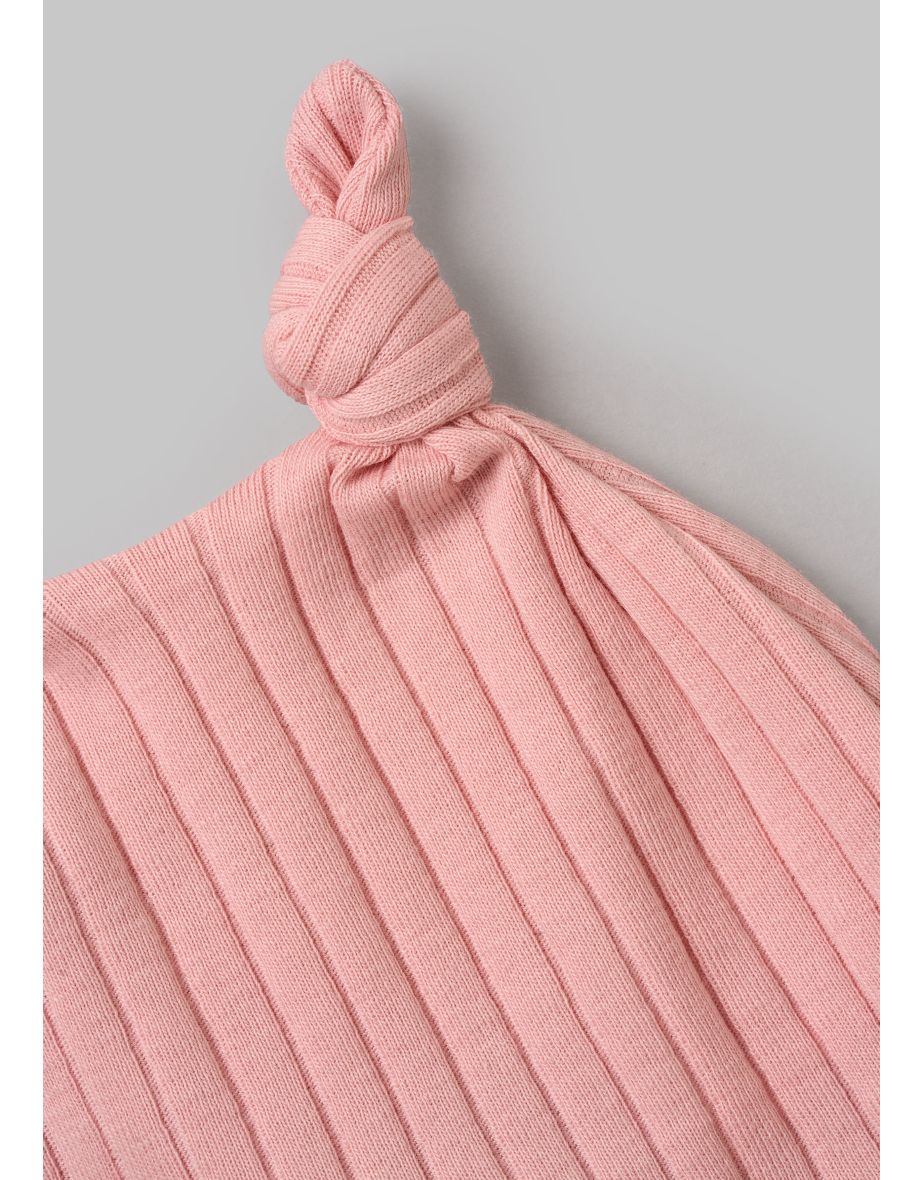 Remy Pink Organic Cotton Babygrow with Hat - 5