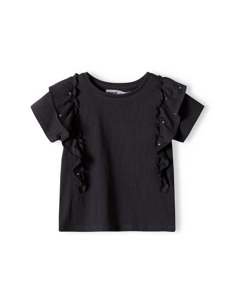 Girls Jersey Top With Frills And Pearls