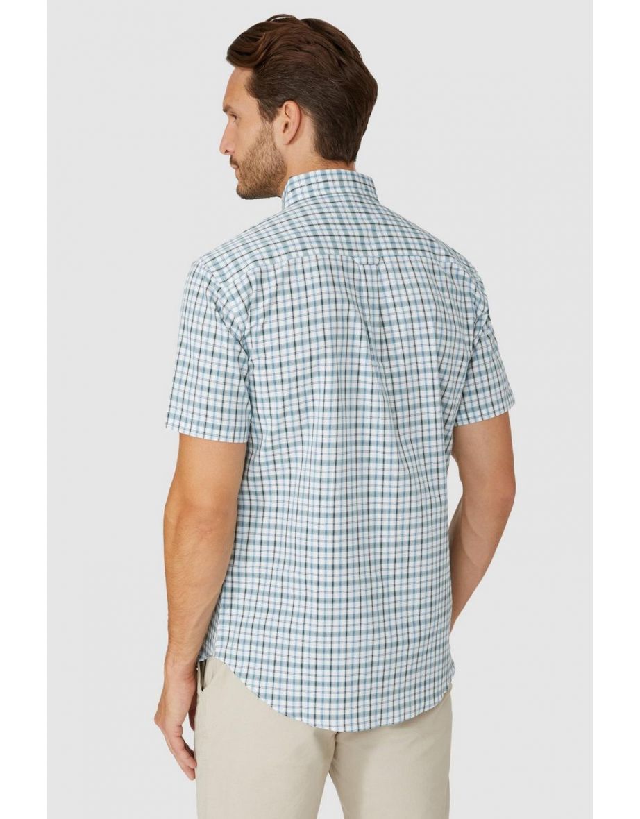 Window Pane Check Shirt - navy - 3