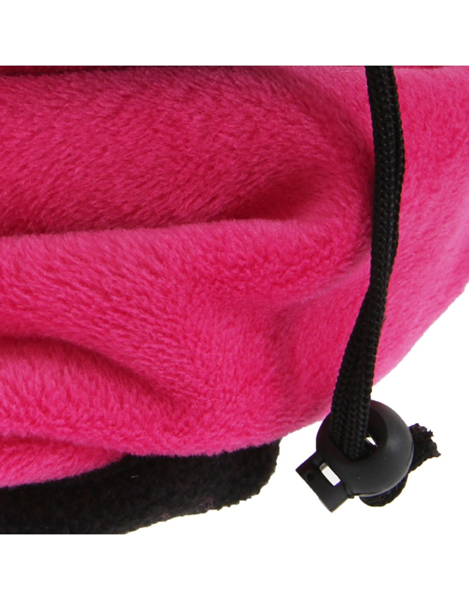 FLOSO Womens/Ladies Multipurpose Fleece Neckwarmer Snood / Hat - Pink - 1