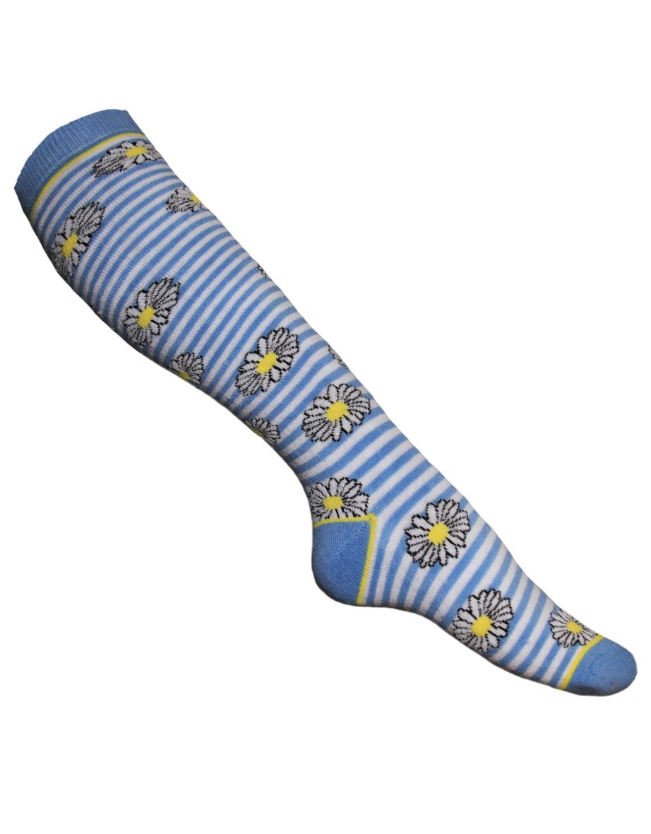 Womens/Ladies Hyperwarm Long Welly Socks (1 Pair) - Daisies