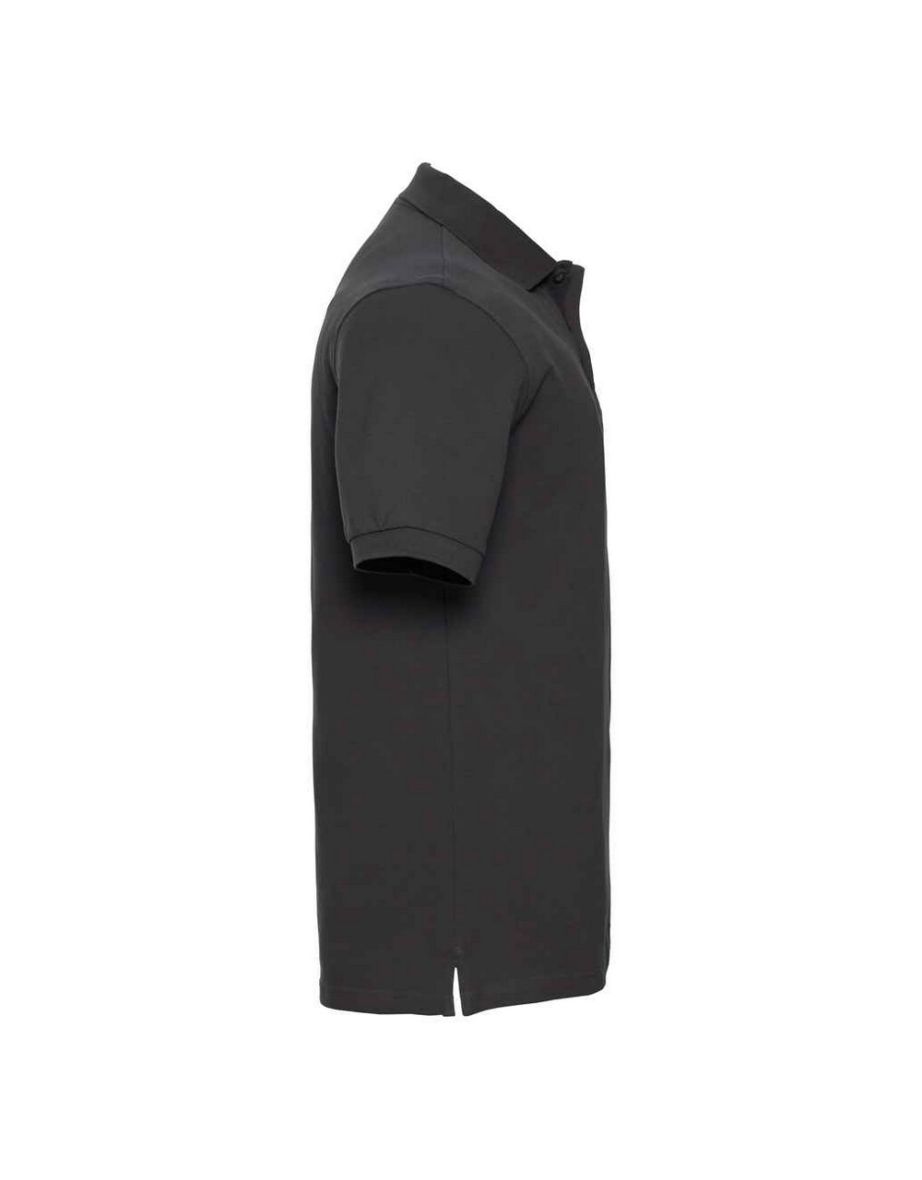 Russell Mens Classic Cotton Pique Polo Shirt - Black - 2