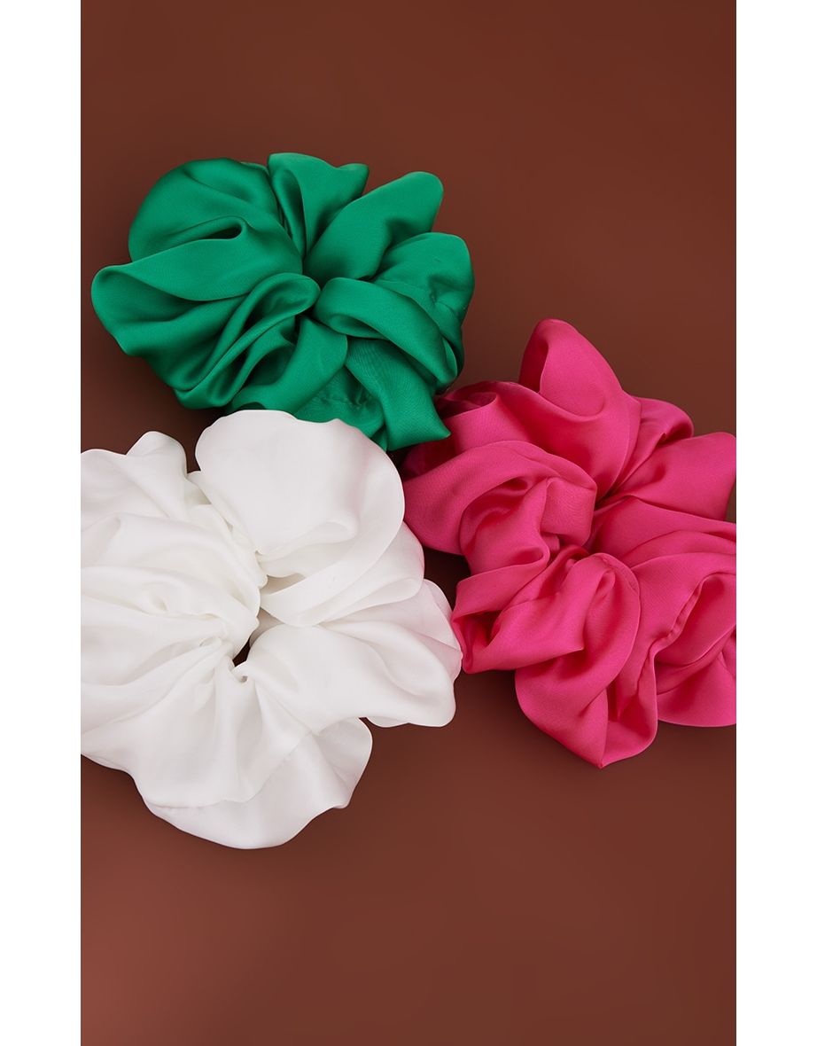 Multi Pink Extreme Oversized Satin Scrunchie