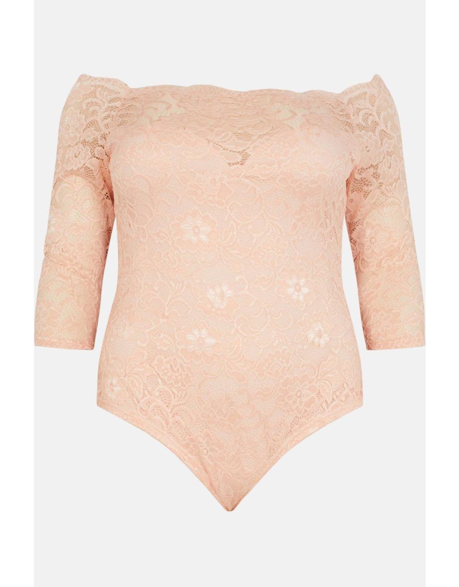 Curve Lace Bardot Bodysuit - 3