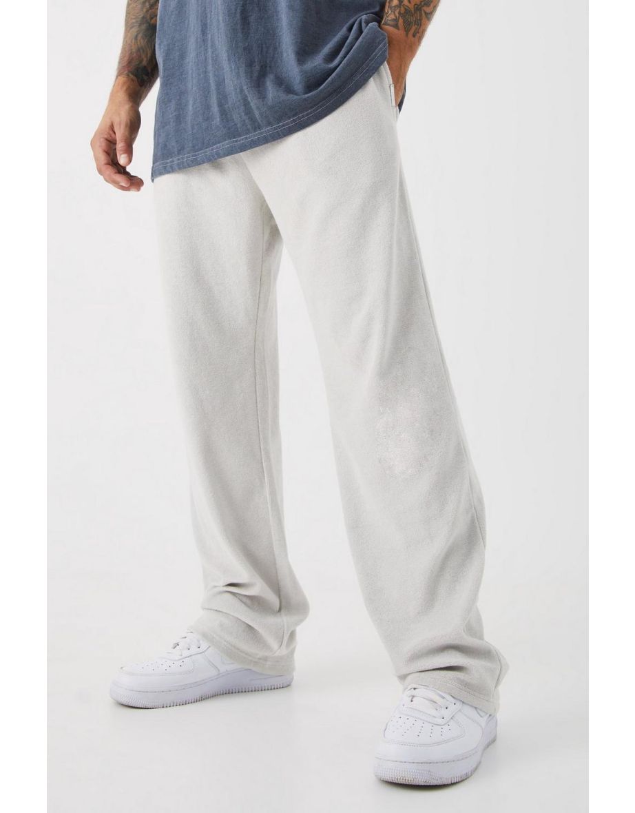 Relaxed Fit Premium Towelling Jogger - light grey