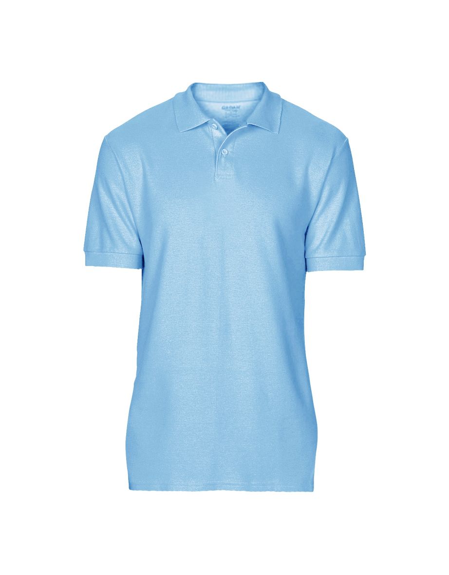 Gildan Softstyle Mens Short Sleeve Double Pique Polo Shirt - Light Blue