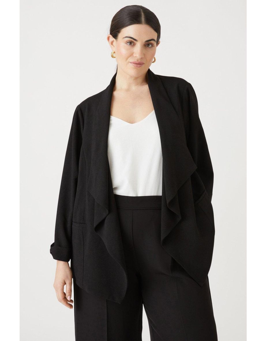 Curve Black Short Waterfall Jacket