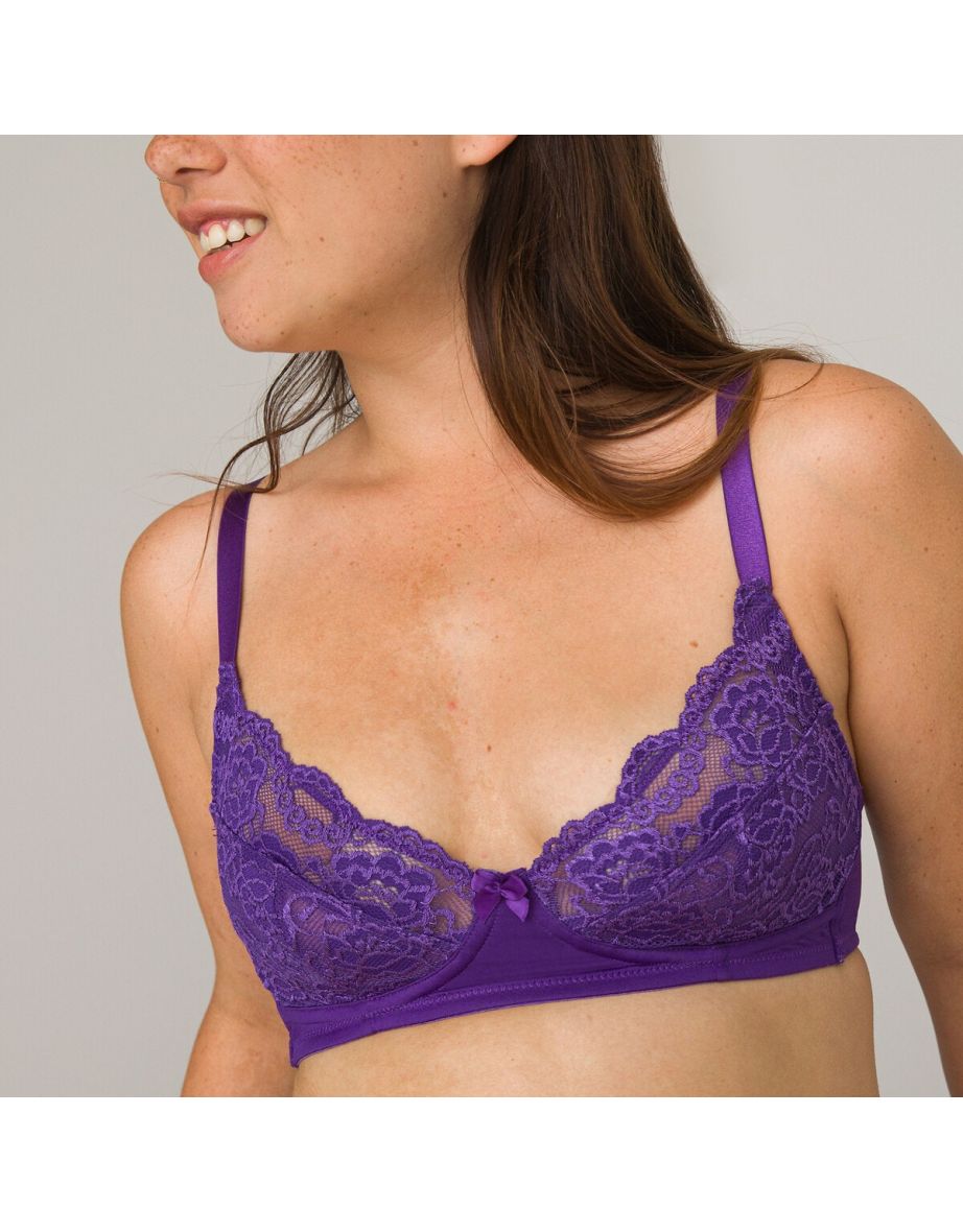 Non-Underwired Full Cup Bra in Lace - 3