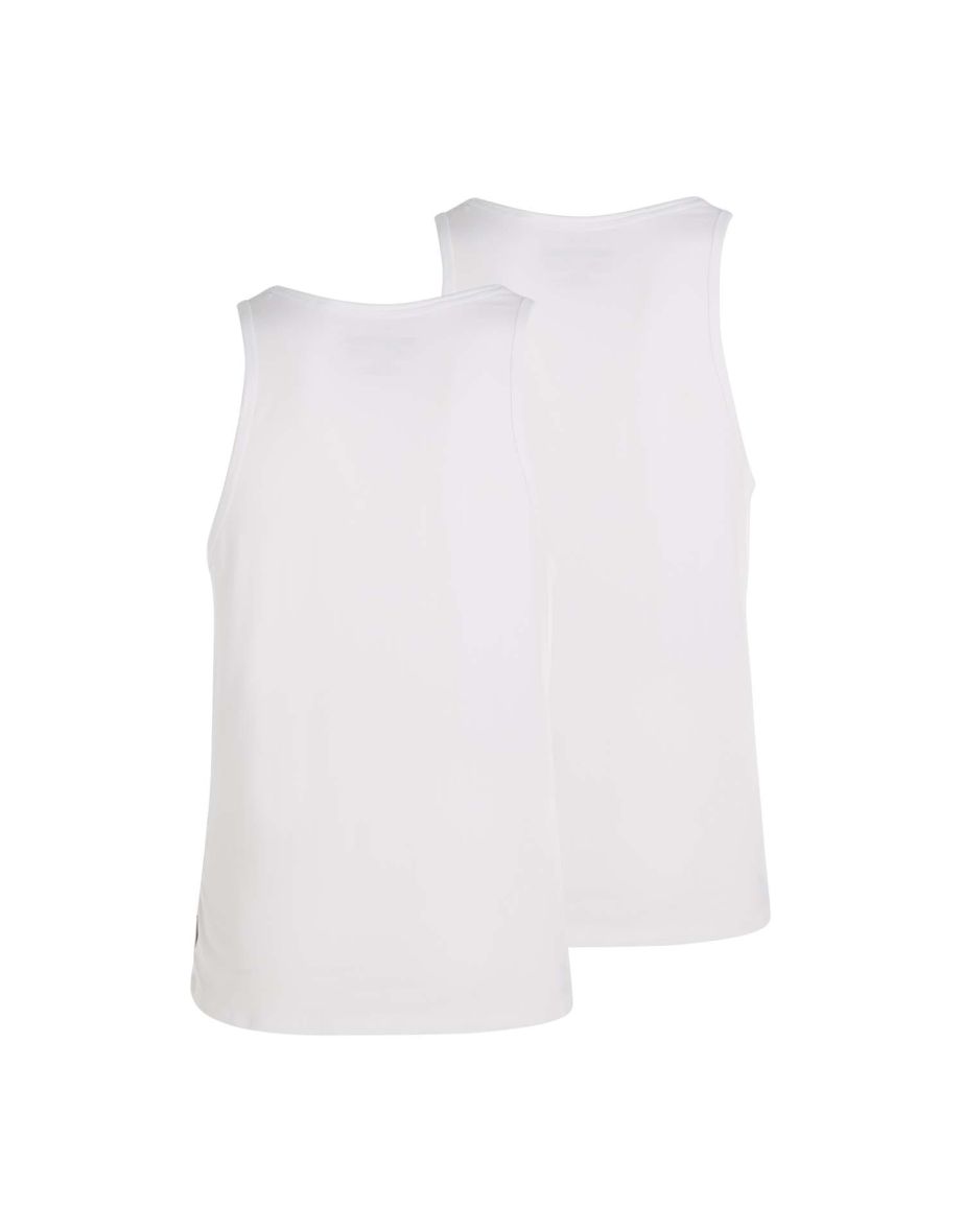 Men's Calvin Klein 2 Pack of Lounge Tank Tops in White - 1