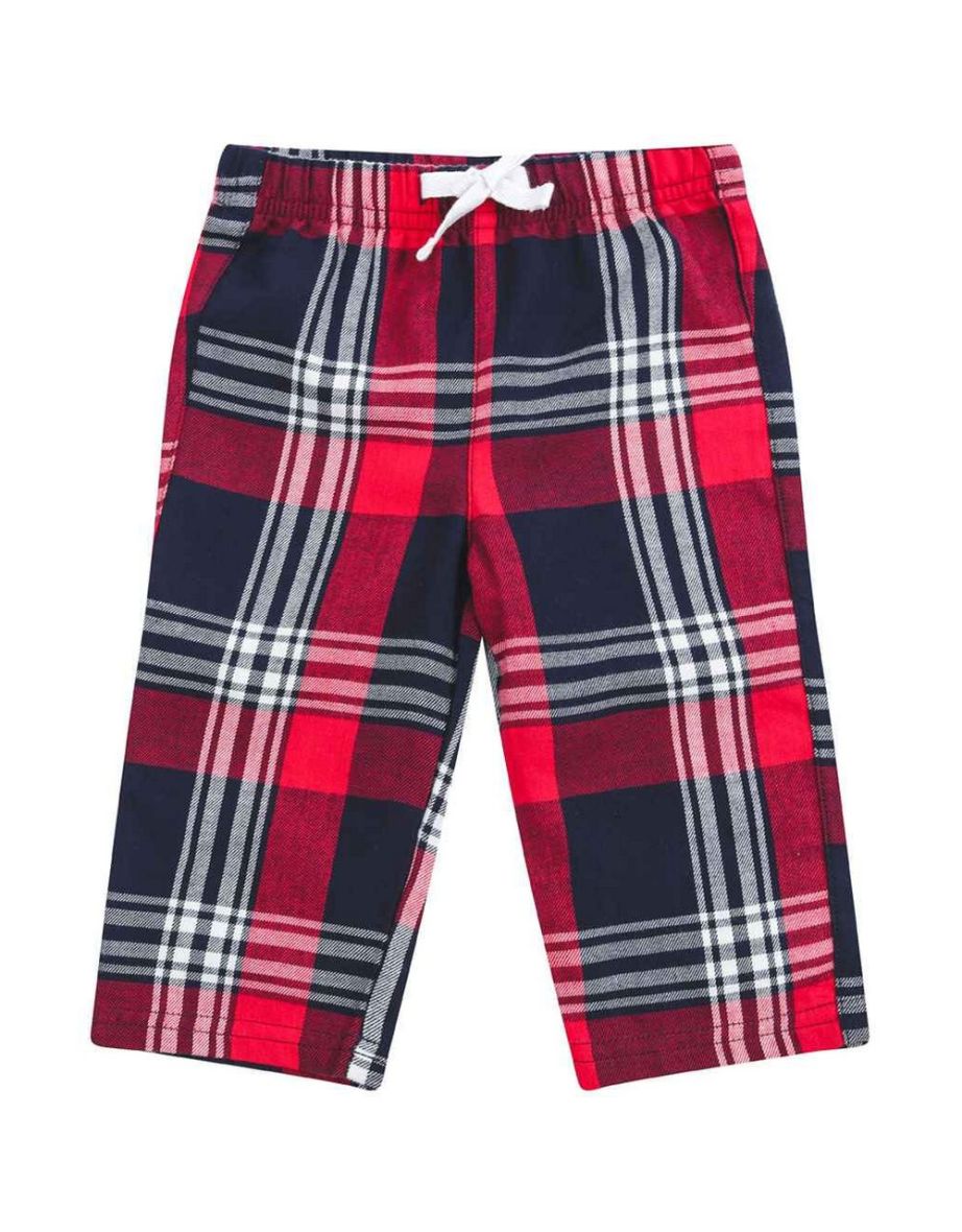 Larkwood Baby Tartan Lounge Pants - Red/Navy